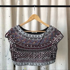 Beaded crop top.
